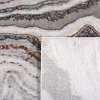 Tapete Destreza de Capas Ondulantes en Gris con Naranja
