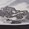 Tapete Destreza de Manchas Etéreas en Gris con Verde
