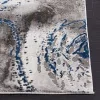 Tapete Destreza de Remolinos Fluidos en Gris con Azul