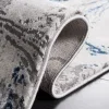 Tapete Destreza de Remolinos Fluidos en Gris con Azul