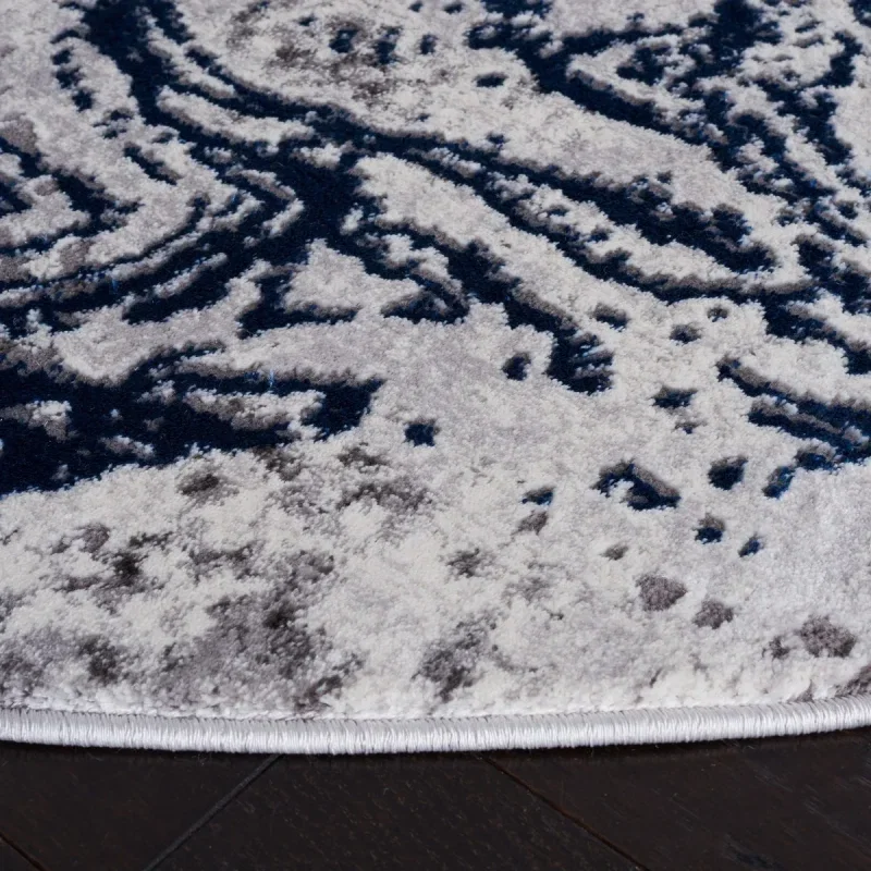 Tapete Destreza de Remolinos Fluidos en Gris con Azul