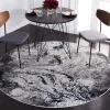 Tapete Destreza de Remolinos Fluidos en Gris con Azul