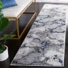 Tapete Destreza de Trazos Dispersos en Gris con Azul