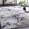 Tapete Destreza de Trazos Dispersos en Gris con Azul