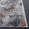 Tapete Destreza de Trazos Fluidos en Gris con Naranja
