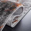 Tapete Destreza de Trazos Fluidos en Gris con Naranja