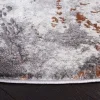 Tapete Destreza de Trazos Fluidos en Gris con Naranja