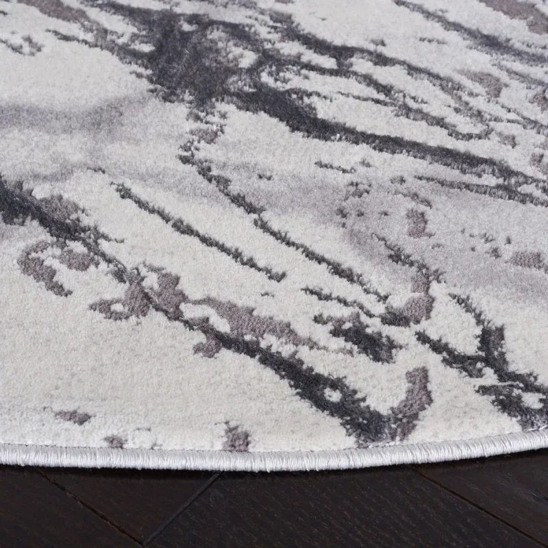 Tapete Destreza de Trazos Marmóreos en Gris con Gris Oscuro