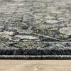 Tapete Dinastía Floral en Gris Carbón, detalle de la textura 2
