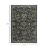 Tapete Dinastía Floral en Gris Carbón, vista plana 2