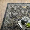 Tapete Dinastía Floral en Gris Carbón sobre el piso 2