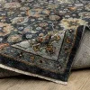 Tapete Dinastía Floral Persa en Azul con Marfil, detalle de la textura 3