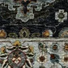 Tapete Dinastía Floral Persa en Azul con Marfil, detalle de la textura 2