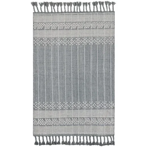 Tapete Exterior Bohemio Rayas Bohemias en Gris