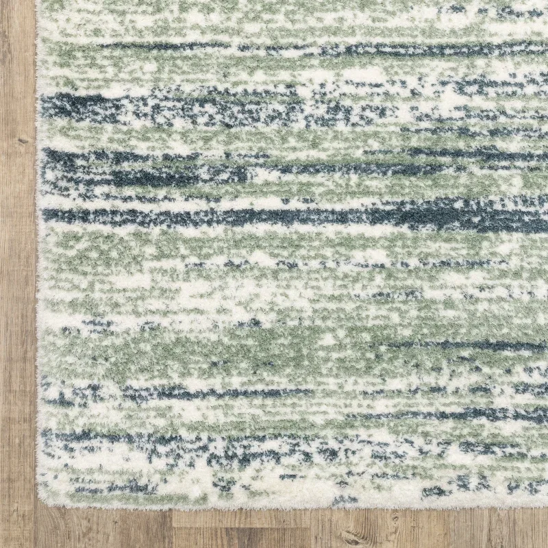 Tapete Figaro Rayas en Azul con Verde