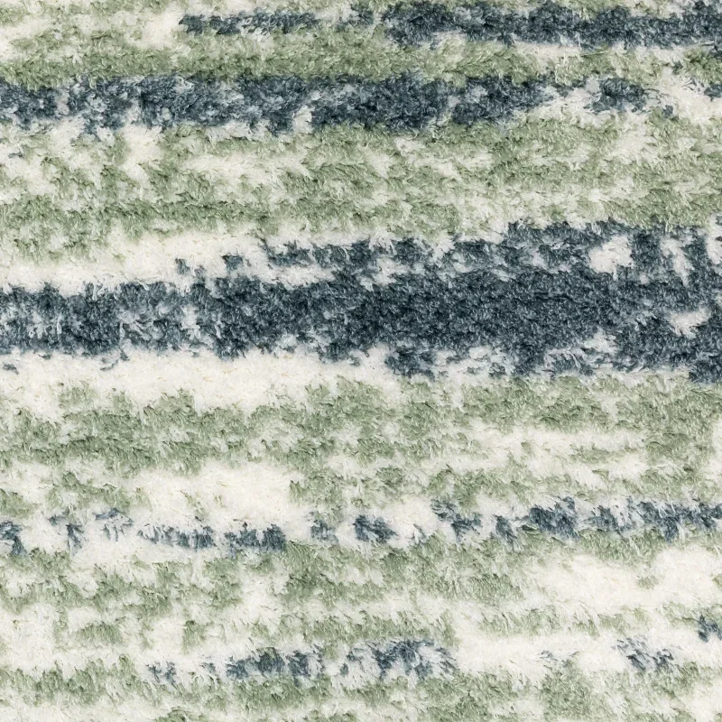 Tapete Figaro Rayas en Azul con Verde