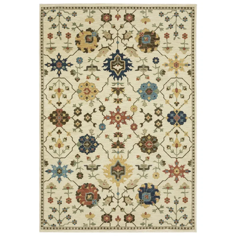 Tapete Fiorella Floral en Marfil