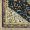 Tapete Fiorella Medallón Heriz en Marino, detalle de la textura 4