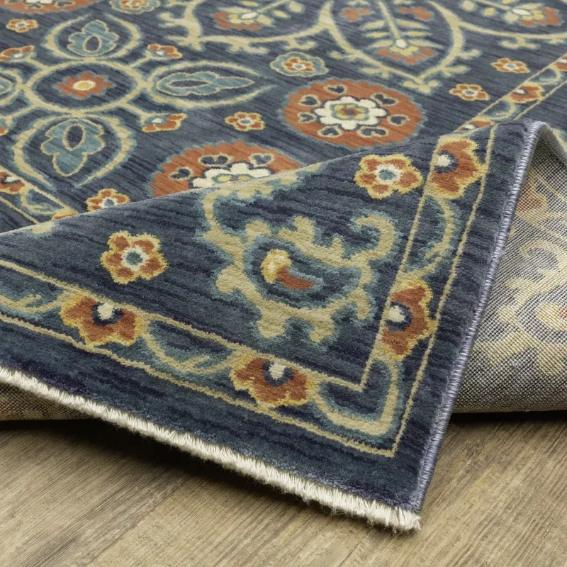 Tapete Fiorella Suzani en Azul