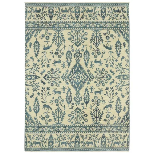 Tapete Fiorella Toile en Marfil y Azul