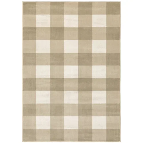 Tapete Granero Cuadros en Beige