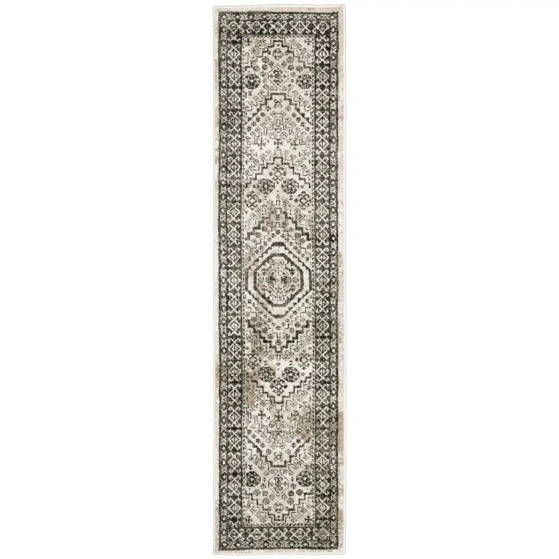 Tapete Granero Tribal en Marfil