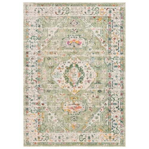 Tapete James Bohemio en Verde con Marfil