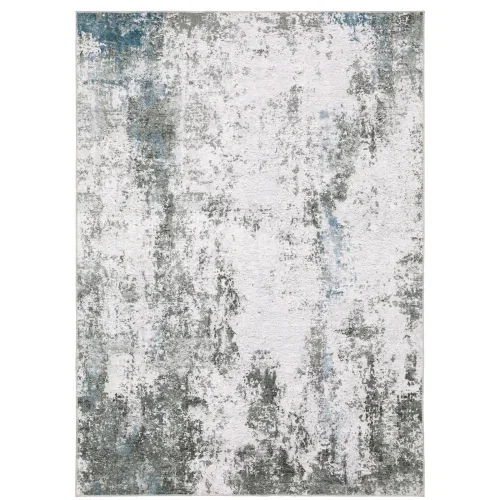 Tapete Laguna Abstracto en Gris con Marfil