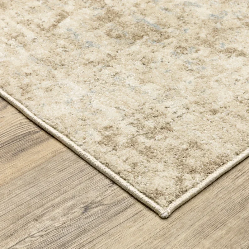 Tapete Laura Erosión en Beige con Gris