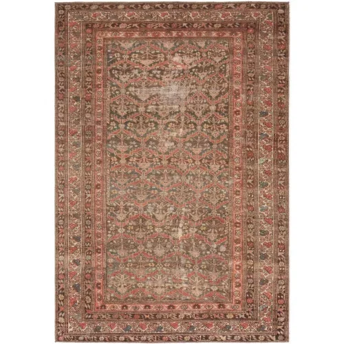 Tapete Lavable Marquez Oriental en Rojo