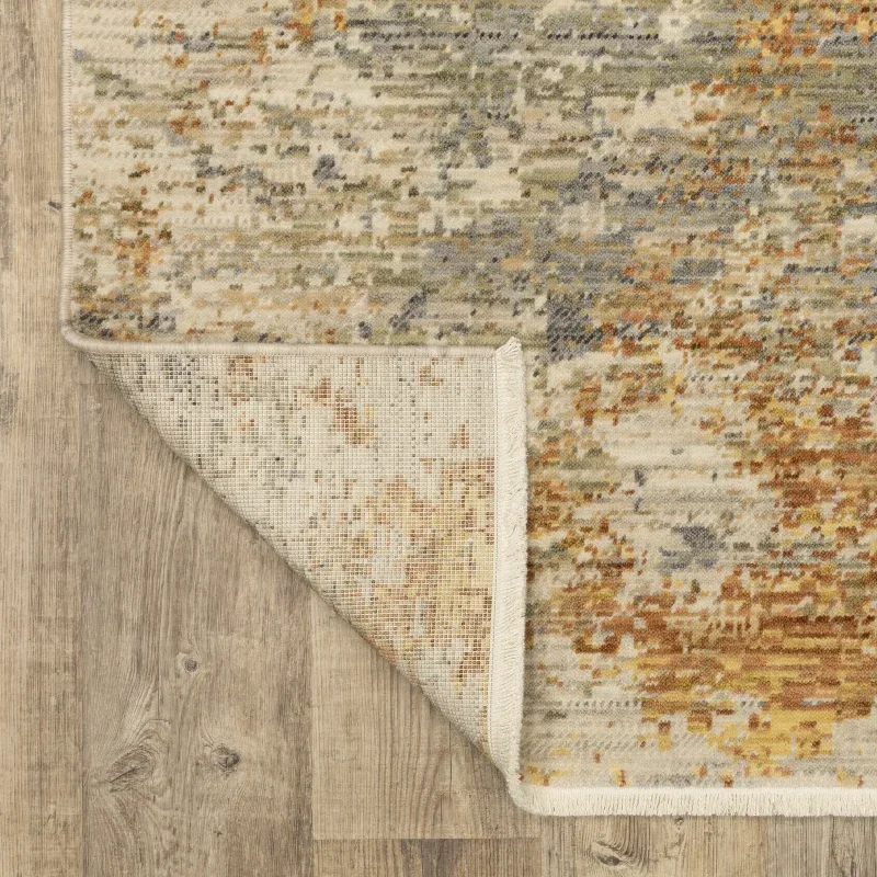 Tapete Lienzo Abstracto en Beige con Oro