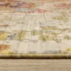Tapete Lienzo Abstracto en Beige con Rojo