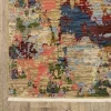 Tapete Lienzo Abstracto en Beige con Rojo