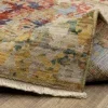 Tapete Lienzo Abstracto en Beige con Rojo