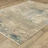 Tapete Lienzo Abstracto Suave en Beige sobre el piso 2