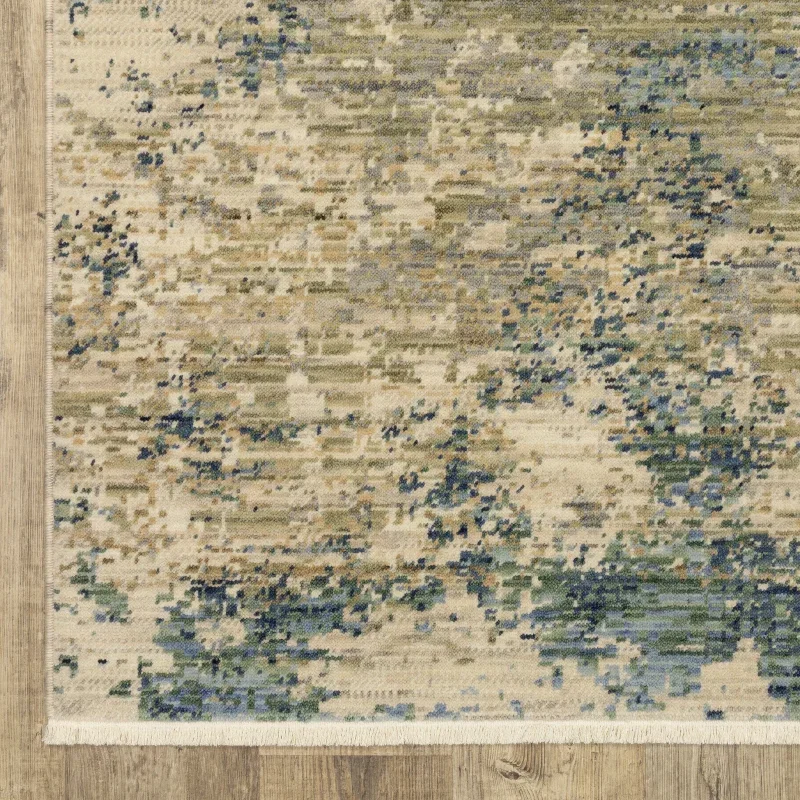Tapete Lienzo Abstracto Suave en Beige, detalle de la textura 3