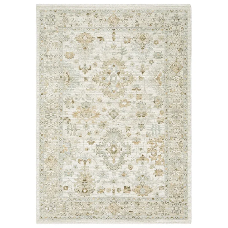 Tapete Lorena Oushak Floral en Marfil