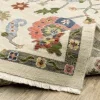 Tapete Luciana Enrejado Floral en Marfil, detalle del grosor