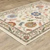 Tapete Luciana Enrejado Floral en Marfil sobre el piso 3