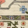 Tapete Luciana Enrejado Floral en Marfil, detalle de la textura