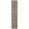 Tapete Luciana Floral en Gris con Coral