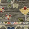 Tapete Luciana Floral en Gris con Coral