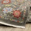 Tapete Luciana Floral en Gris con Coral
