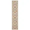 Tapete Luciana Floral en Marfil con Coral