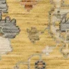 Tapete Luciana Floral Vibrante en Dorado, detalle de la textura 2