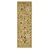 Tapete Luciana Floral Vibrante en Dorado, versión corredor