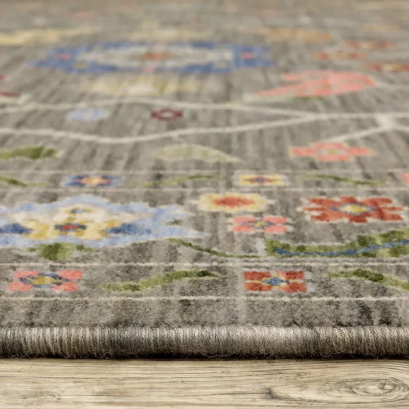 Tapete Luciana Persa Floral en Gris Topo