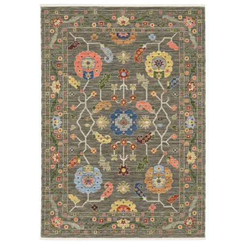 Tapete Luciana Persa Floral en Gris Topo