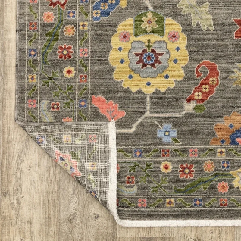 Tapete Luciana Persa Floral en Gris Topo