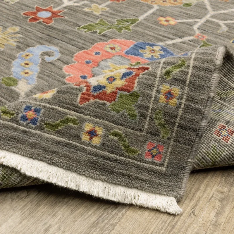 Tapete Luciana Persa Floral en Gris Topo